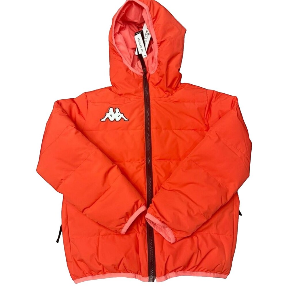 Kappa Kids Reversible Puffer Jacket Youth M Size 8 Pink Red Floral NWT